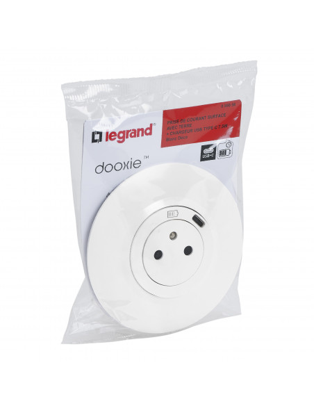 2P+T/1XUSB C 1P BLC DECO CPL LEGRAND 095056