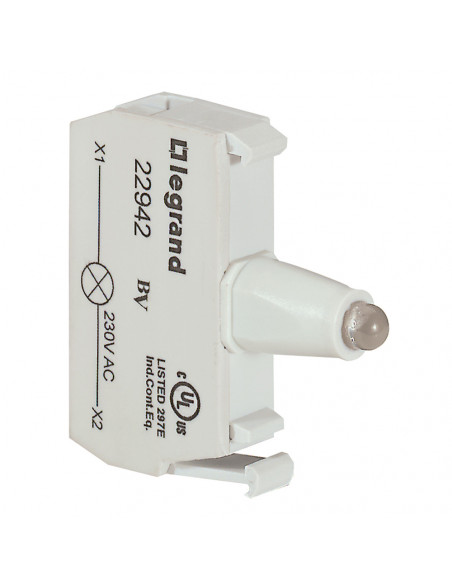Bloc pour tête lumineuse Osmoz raccordement à vis 230V vert LEGRAND 022942