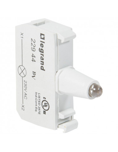 Bloc pour tête lumineuse Osmoz raccordement à vis 230V~ jaune LEGRAND 022944