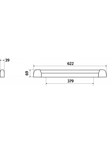 Sliméo LED 653lm 4000K blanc L'EBENOID 055472