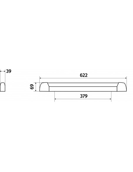 Sliméo LED 653lm 4000K blanc L'EBENOID 055472