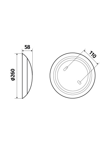Vernosc Néo T1 LED 1100lm 3000/4000K gris 7016 L'EBENOID 070820