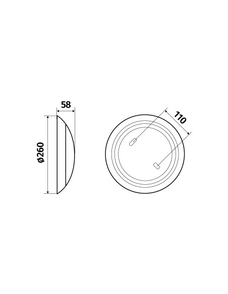 Vernosc Néo T1 LED 1100lm 3000/4000K gris 7016 L'EBENOID 070820