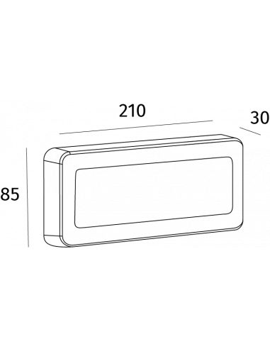 Arche rectangle LED 280lm 4000K blanc L'EBENOID 075036
