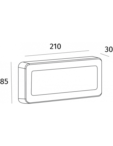 Arche rectangle LED 280lm 4000K blanc L'EBENOID 075036