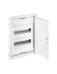 Coffret modulaire encastré 2 rangée 24+4 modules avec porte métal extra plate blanche LEGRAND 001532 2
