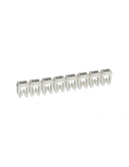 1200 Repères CAB 3 pour filerie 0,5mm² à 1,5mm² et blocs de jonction avec chiffre 9 blanc LEGRAND 038219