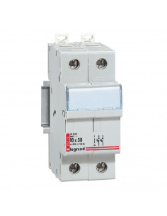 Coupe-circuit sectionneur bipolaire pour cartouche cylindrique industrielle typeaM ou gG 10x38mm 500V LEGRAND 005828