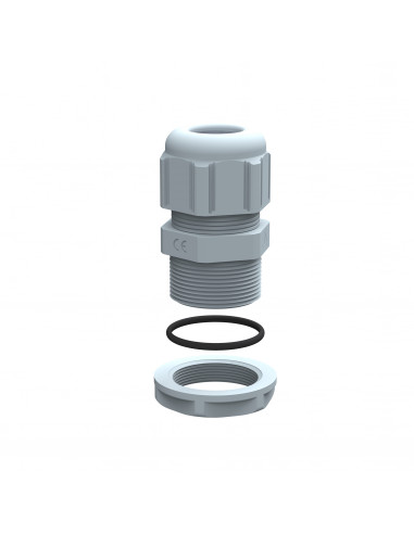 Presse-étoupe plastique IP68 filetage ISO12 gris RAL7001 LEGRAND 098000