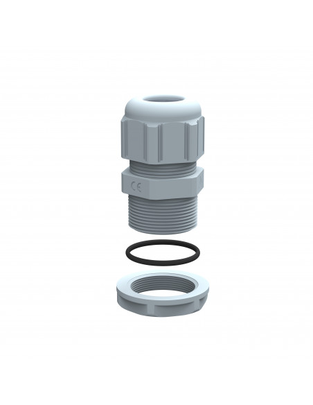 Presse-étoupe plastique IP68 filetage ISO12 gris RAL7001 LEGRAND 098000