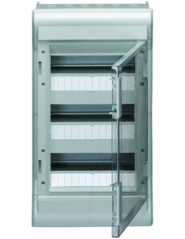 Coffret étanche vector IP55 3 rangées 36 modules h 552mm l 310mm HAGER VE312F