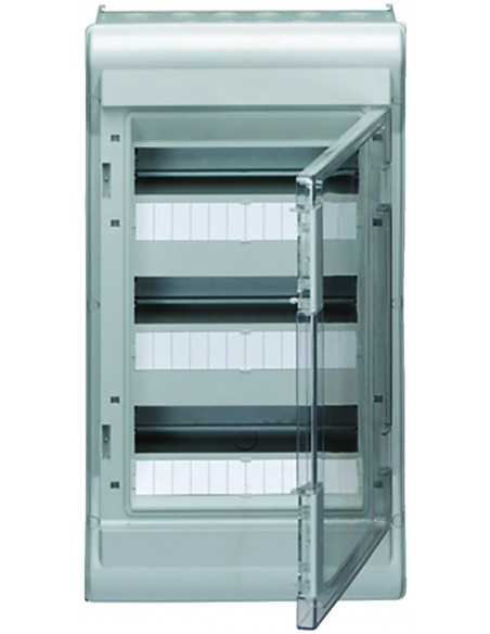 Coffret étanche vector IP55 3 rangées 36 modules h 552mm l 310mm HAGER VE312F
