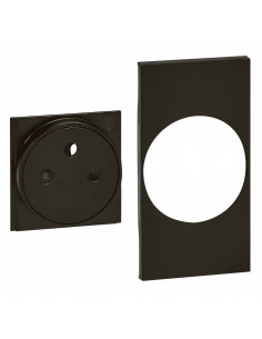 Enjoliveur Living Now pour prise de courant Surface 2 modules noir mat BTICINO BTKG55F 2