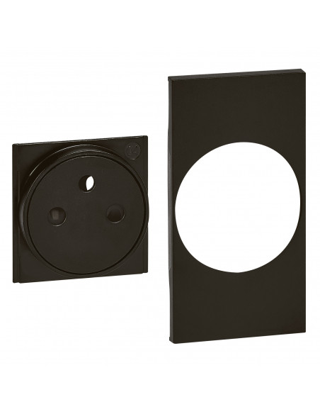 Living Now enjoliveur 2 modules prise FR noir BTICINO BTKG55F