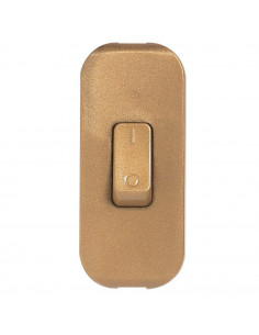 Interrupteur à bascule 2A 250V à touche de couleur et coupure bipolaire vieil or LEGRAND 040193