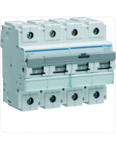 Disjoncteur 4P 50kA courbe C - 63A 6 modules HAGER HMX463 2