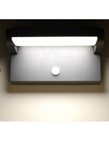 Applique Murale Orientable LED 12 Watts 720 LM Détecteur IR 3000K Gris IP54 MIIDEX VISION-EL 67809