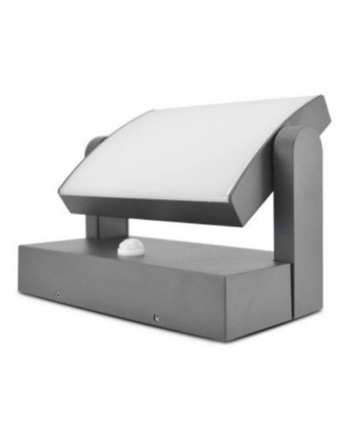 Applique Murale Orientable LED 12 Watts 720 LM Détecteur IR 3000K Gris IP54 MIIDEX VISION-EL 67809