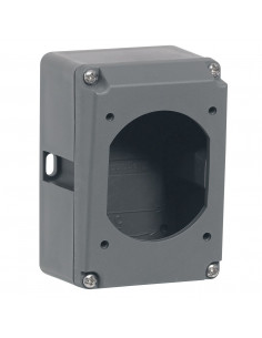 Boîtier réversible simple Hypra pour prise 2P+T IP44 et IP66/67-55 16A plastique LEGRAND 052029
