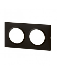 Plaque carrée dooxie 2 postes finition noir velour LEGRAND 600862 2