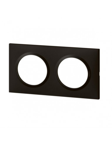 Plaque carrée dooxie 2 postes finition noir velour LEGRAND 600862