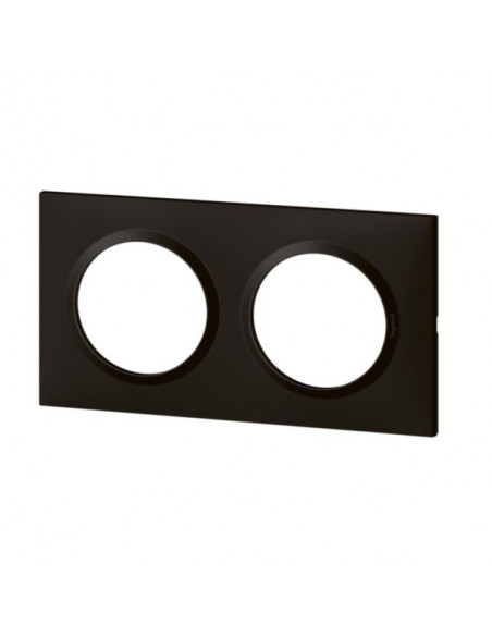 Plaque carrée dooxie 2 postes finition noir velour LEGRAND 600862