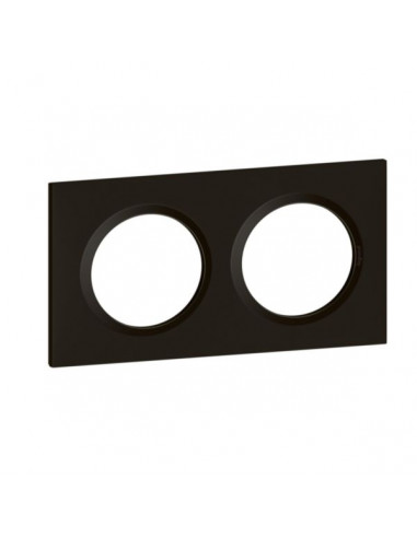 Plaque carrée dooxie 2 postes finition noir velour LEGRAND 600862