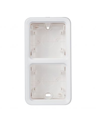 Boîtier à embouts 2 postes vert Plexo composable IP55 blanc Artic antimicrobien LEGRAND 070743