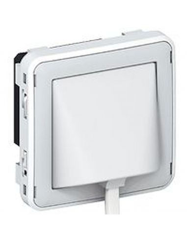 Détecteur d'élévation de température Plexo composable IP41 gris et blanc LEGRAND 069594