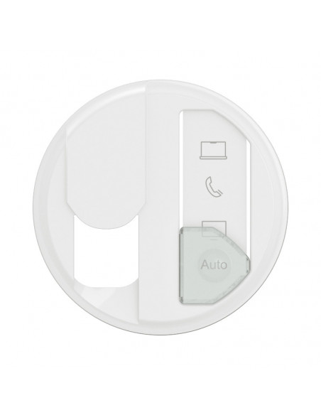 Enjoliveur prise simple RJ45 avec reprérage média Céliane Blanc LEGRAND CB0348