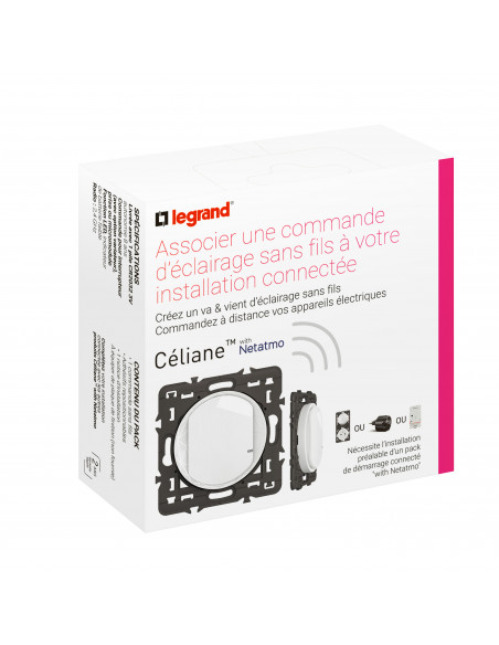 Commande simple sans fils Céliane with Netatmo Blanc LEGRAND CB0402