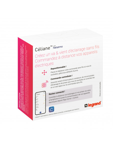 Commande simple sans fils Céliane with Netatmo Blanc LEGRAND CB0402