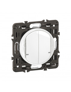 Interrupteur filaire double Céliane with Netatmo avec Neutre Blanc LEGRAND CB0416