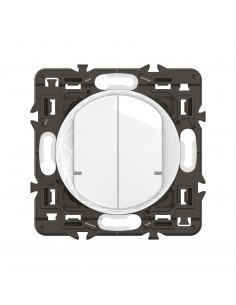 Interrupteur filaire double Céliane with Netatmo avec Neutre Blanc LEGRAND CB0416 2
