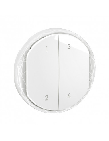 Enjoliveur commande 4 scénarios sans fils Céliane with Netatmo Blanc LEGRAND CB1424