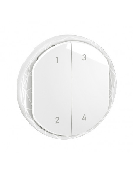 Enjoliveur commande 4 scénarios sans fils Céliane with Netatmo Blanc LEGRAND CB1424