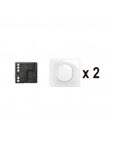 Prêt-à-Poser Céliane créer un va-et-vient avec 1 micro-module et 2 commandes Self-e Blanc LEGRAND CB5405