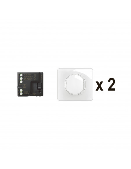 Prêt-à-Poser Céliane créer un va-et-vient avec 1 micro-module et 2 commandes Self-e Blanc LEGRAND CB5405