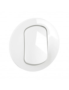 Enjoliveur interrupteur et ou va-et-vient Céliane Blanc IP44 LEGRAND CB8001