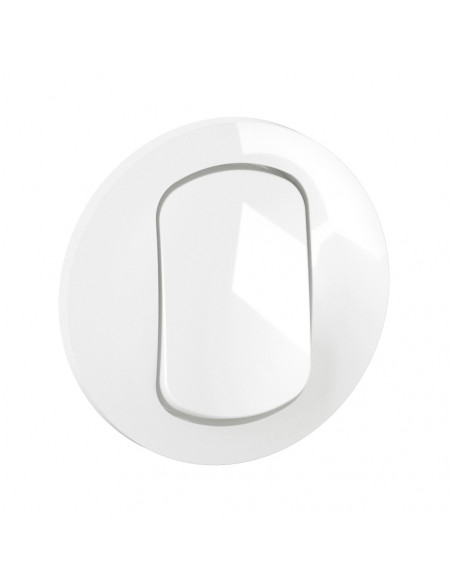 Enjoliveur interrupteur et ou va-et-vient Céliane Blanc IP44 LEGRAND CB8001