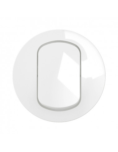 Enjoliveur interrupteur et ou va-et-vient Céliane Blanc IP44 LEGRAND CB8001