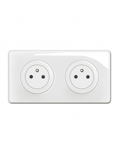 Kit 2x2P+T Surface précâblées Céliane + cadre saillie complet Blanc LEGRAND CK9112