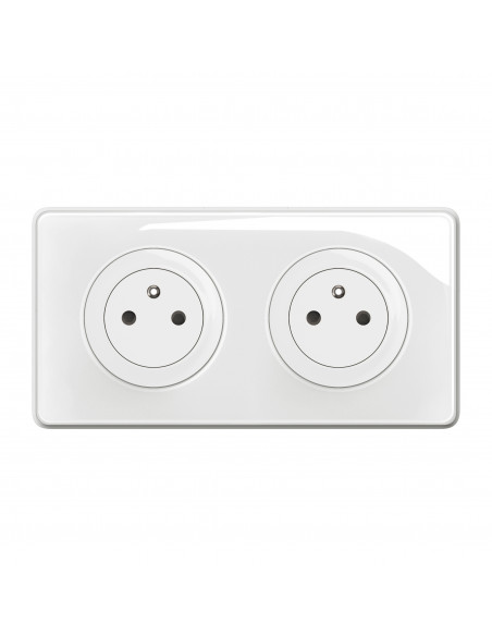 Kit 2x2P+T Surface précâblées Céliane + cadre saillie complet Blanc LEGRAND CK9112