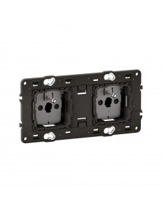 Prise 2x2P+T Céliane précâblée connexion à bornes automatiques  LEGRAND CM0112