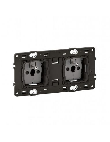 Prise 2x2P+T Céliane précâblée connexion à bornes automatiques  LEGRAND CM0112