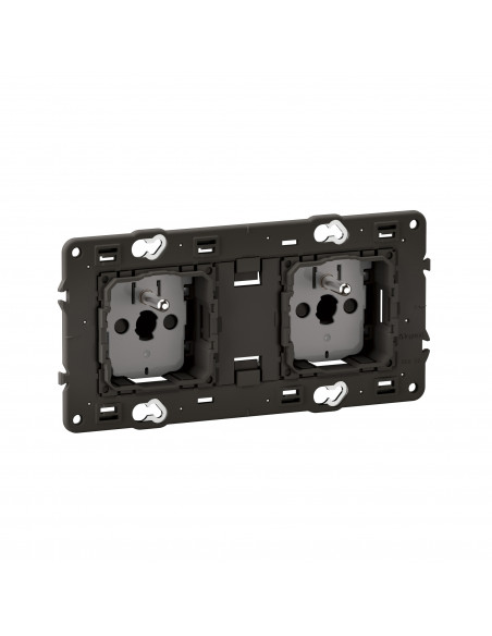 Prise 2x2P+T Céliane précâblée connexion à bornes automatiques  LEGRAND CM0112
