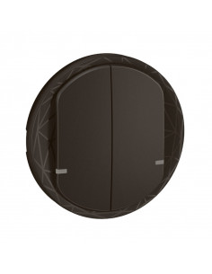 Enjoliveur interrupteur double Céliane with Netatmo Noir LEGRAND CN1415