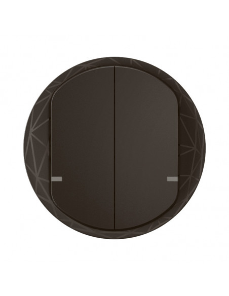Enjoliveur interrupteur double Céliane with Netatmo Noir LEGRAND CN1415