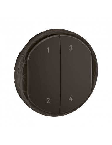 Enjoliveur commande 4 scénarios sans fils Céliane with Netatmo Noir LEGRAND CN1424