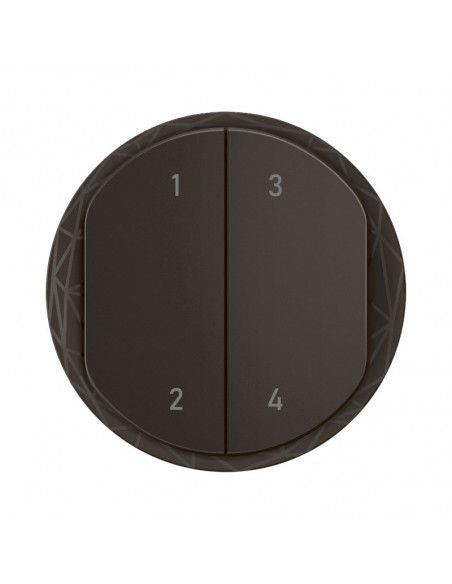 Enjoliveur commande 4 scénarios sans fils Céliane with Netatmo Noir LEGRAND CN1424